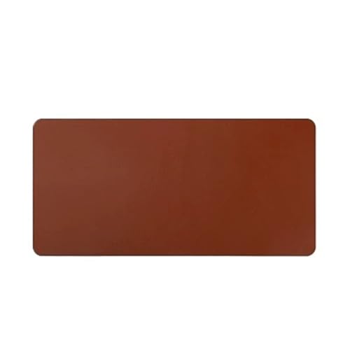 Sous-main de bureau en cuir marron 110x55cm tapis grand format élégant