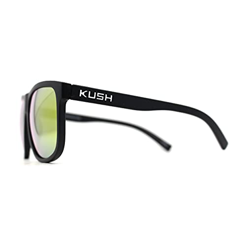 Image of SA106 Mens Kush Classic Matte Black Frame Sport Horn Rim Sunglasses