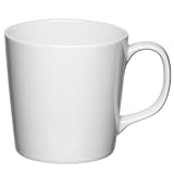 Mahlwerck Kaffeepott, große moderne Kaffeetasse mit Henkel, Premium Porzellan, hochlänzende Oberfläche, handveredelt, Pearl White, weiß, 500 ml