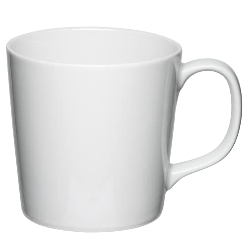 Mahlwerck Kaffeepott, große moderne Kaffeetasse mit Henkel, Premium Porzellan, hochlänzende Oberfläche, handveredelt, Pearl White, weiß, 500 ml Cover