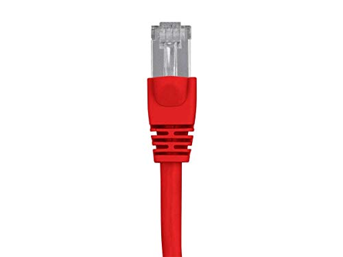 Monoprice - 124314 Cat6A Ethernet Patch Cable - Network Internet Cord - RJ45, 550Mhz, STP, Pure Bare Copper Wire, 10G, 26AWG, 0.5ft, Red (Pack of 2) - image 2