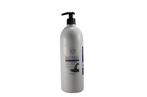 SOM Champú Biotina 1000ml – Anticaída, Fortalecedor y Revitalizante – Estimula el Crecimiento del Cabello – Con Vitamina B7 – Para Todo Tipo de Cabello - Dosificador -