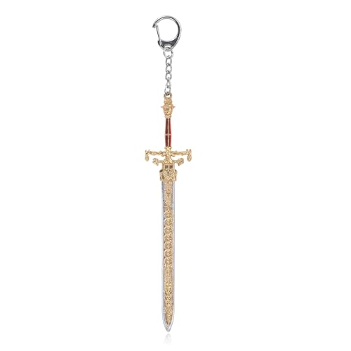 SONGCHANGJEWELRY ER Sword of Night and Flame Keychain - Knight's Action Figures Toys Props - Collection Party Supplies Desk Key Decoration Gifts