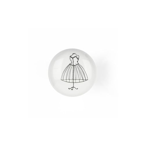 Rei BLISTER with 4 ROUND KNOBS for FURNITURE MADE in PORCELAIN ILLUSTRATED FINISH MOD.E817 diameter 40mm, Multicoloured - Image 2