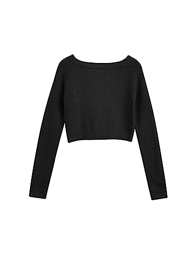Daydance Girls Long Sleeve Dance Sweater Soft Ballet Warm Up Pullover for Leotards3