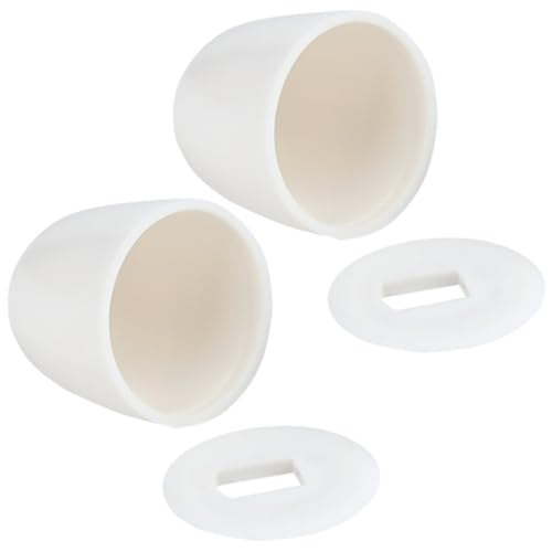 Lurrose Tapas para Pernos de Inodoro a Presión, Accesorio para Montaje de Baño, Plástico Resistente, Color Neutro, 1 Par, Cubiertas Decorativas para Tornillos de Piso, Piezas