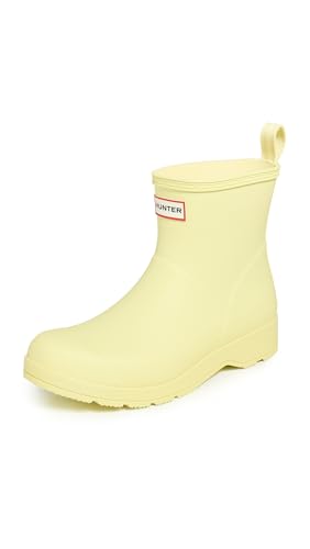 Hunter Womens Play Short Rain Boots Yellow 6 Medium