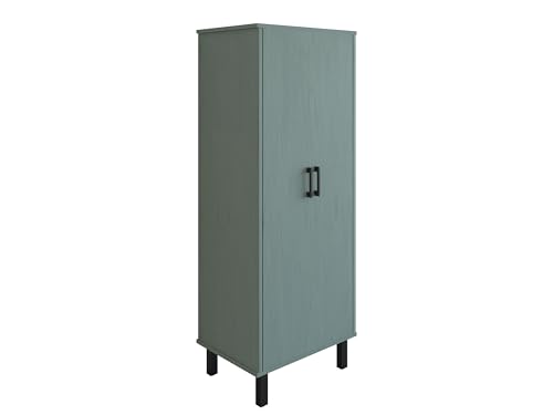 Negrari Mueble Columna de PVC con Tres estantes Interiores y Compartimento escobero, Resistente a la Humedad, Interior y Exterior, 60 x 50 x 162 cm, Color Verde Oscuro