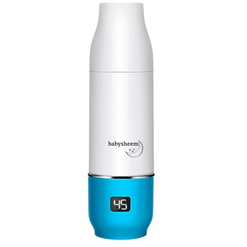 Image of babysheem Portable Baby Bottle Warmer and Formula Dispenser|1LB Lightweight USB Cordless Digital Thermometer Display, 1 Count (Pack of 1)