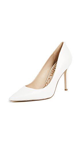 Sam Edelman Women's Classic Hazel Pump, bright white leather, 9 Medium US