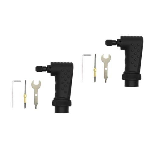 Uonlytech 2sets Mini Electric Angle Grinder Adapter Right Angle Converter for Drill 4pcs*2