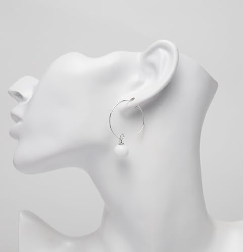 Boucles d'Oreilles Boho en Argent et agate blanche fait main - 4