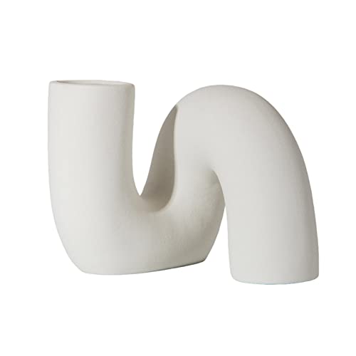 Ceramic Art Twisted Shape Vase Nordische Vase Vase Storefactory U Vase - Bogenvase - Keramik Wohnzimmer Blumenarrangement Licht Luxus Kreative Keramikvase