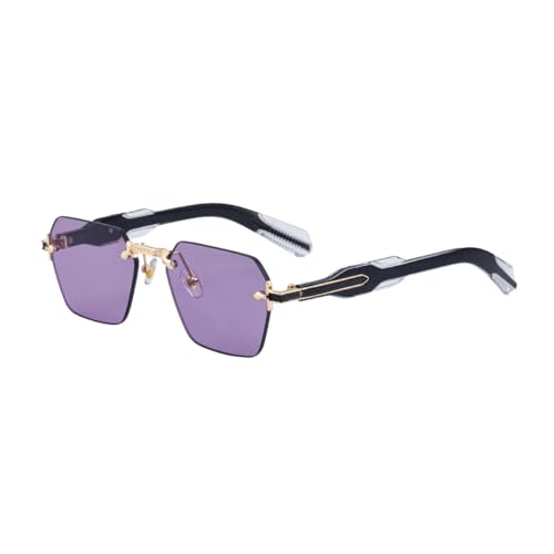 Lunettes de soleil vintage steampunk de luxe avec verres asymétriques haute protection UV