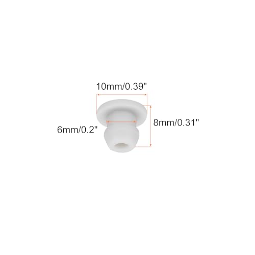 Image of Snap in Locking Hole Plugs Rubber Panel Seal Cover Drilled Silicone Caps, [for Kitchen Rubber, Waterproof Sealing Plugs] - 6mm /0.2in /Gray /10Pcs