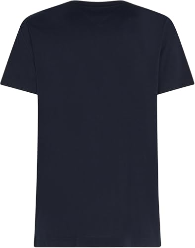 Tommy Hilfiger Herren T-Shirt Kurzarm Central Chest Stripe Baumwolle, Blau (Desert Sky), S – Ansicht 6