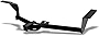 Class 1 I Black 1.25' Rear Bumper Trailer Tow Hitch Towing Mount Receiver Tube for 12-17 Rio 4 Door Sedan / Accent