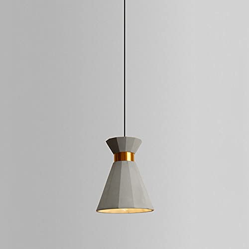 Lustre suspendu tambour de ciment vintage résout le problème des plafonds bas