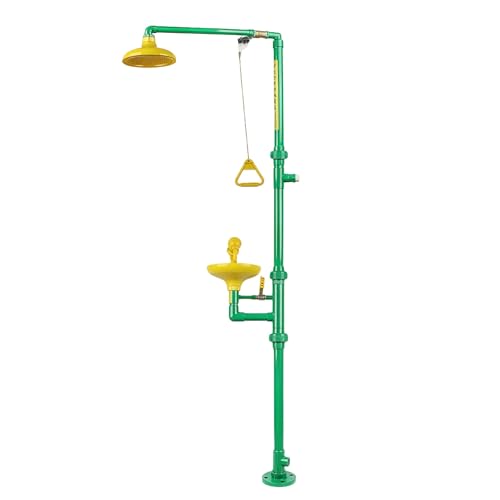 Emergency Eye Wash and Shower Combination Unit, Featuring ABS Basin,for Industrial, Factory and Laboratory Settings