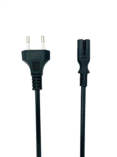 D.Square- Cable Alimentación C7 Negro 3m, Enchufe Euro 8 Universal, CEE 7/16/M-C7/H para Cargador de Pequeños Electrodomésticos TV BLU-Ray DVD Playstation (PS2, PS3, PS4) y Xbox Cover