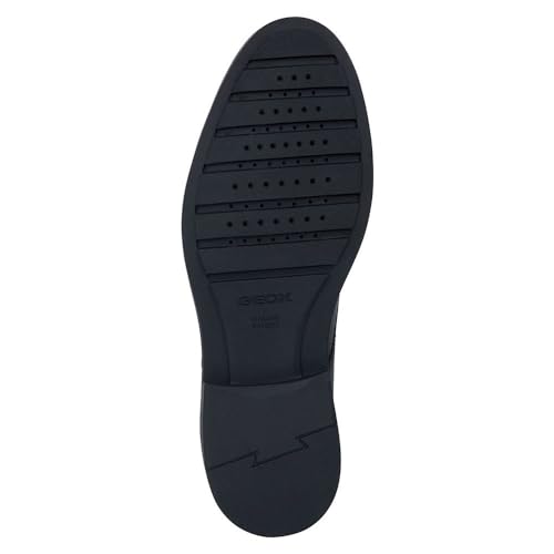 Geox J Zheeno A Black Leather School Shoes2