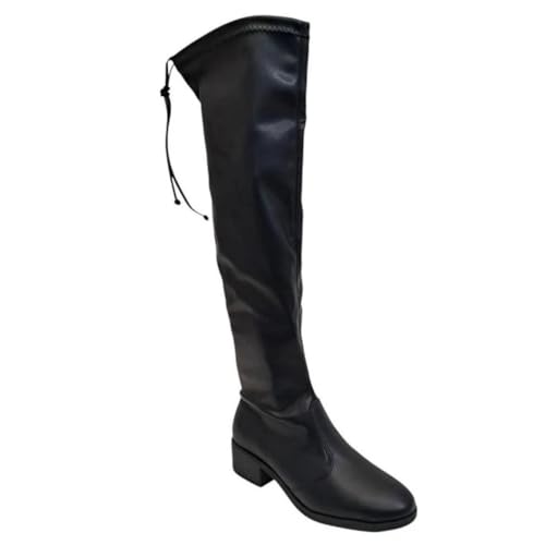 Bota Over The Knee Feminina Beira Rio – Estilo Montaria, Cano Alto, Confortável e Elegante (Preto, BR, Adulto, Numérico, 38)