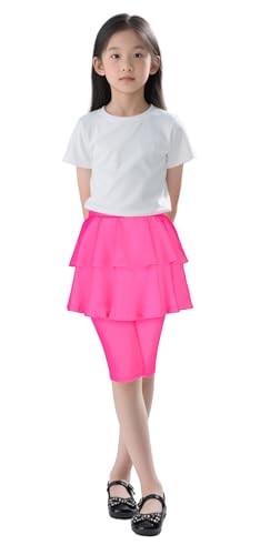 iLover Girl Leggings with Ruffle Skirt Pants Little Kids Skinny Stretch Ankle Length Pantskirt 4-123