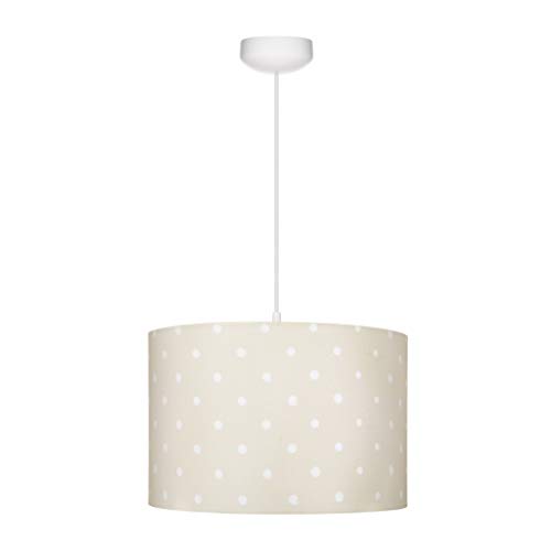 Lamps & Company Deckenlampe Kinderzimmer weiße Punkte auf einem creme Lampenschirm, Lampe kinderzimmer Mädchen und Jungen Cover