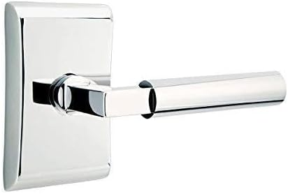 Emtek Passage Set, Neos Rosette, Hercules Lever, (Left Hand, Satin Nickel)