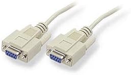 Cable de módem nulo, DB9 F a F, 10 pies