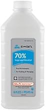 Swan 70% Isopropyl Rubbing Alcohol, 16 Oz. Bottle, Box Of 12