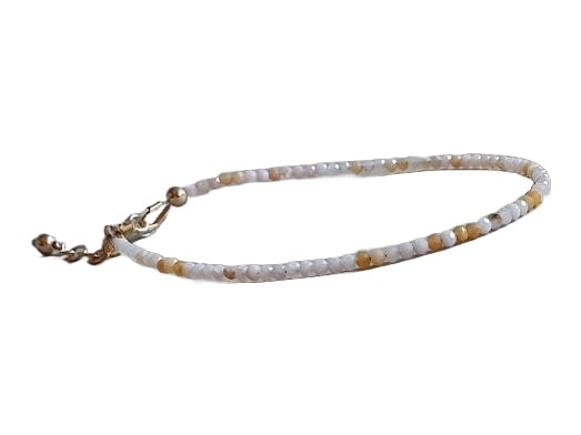 Bracelet opale rose naturelle à porter au quotidien en layering