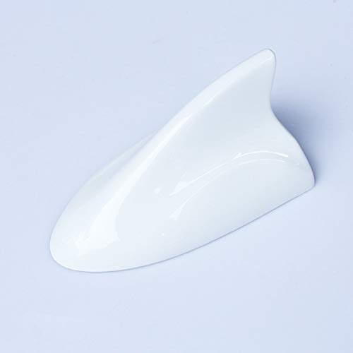/ Apto for Renault Clio 4 3 2 1 Antena de Aleta de tiburón a Prueba de Agua Aéreas de Radio de automóviles Especiales Antenna AUTOMÁTICA Fuerte SEÑAL Piano Pintura (Color : White)
