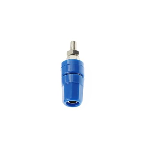 Terminal de cobre puro M4X36 con conector banana de 4 mm azul de 20A en pack de 5 unidades