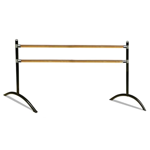 AMAYA SPORT Barra de Ballet Doble Grupal, Barra de Danza, Almohadillas Antideslizante, Altura Ajustable, Desmontable, Ligera y Fácil de Transportar