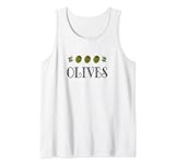 Aceitunas Negro Verde Aceite Oliva Amantes Camiseta sin Mangas