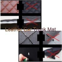 OKIIO Vollabdeckung Auto Leder Kofferraummatte, für Mini Cooper 2door 2014-2023, Kofferraumschutz Hund mit Seitenschutz, Wasserdicht rutschfest Auto Cargo Liner Pads Zubehör,A/Black