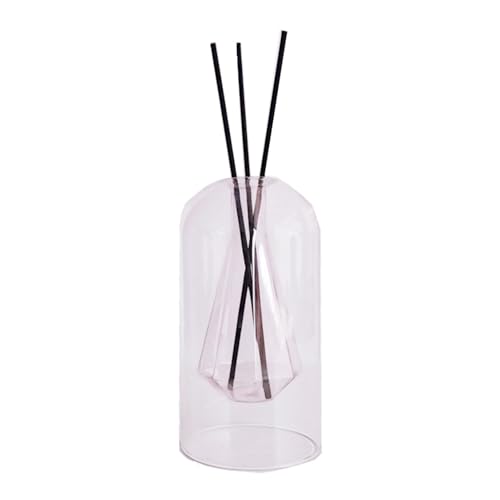 Botella difusora de vidrio doble capa 110ml con varillas negras