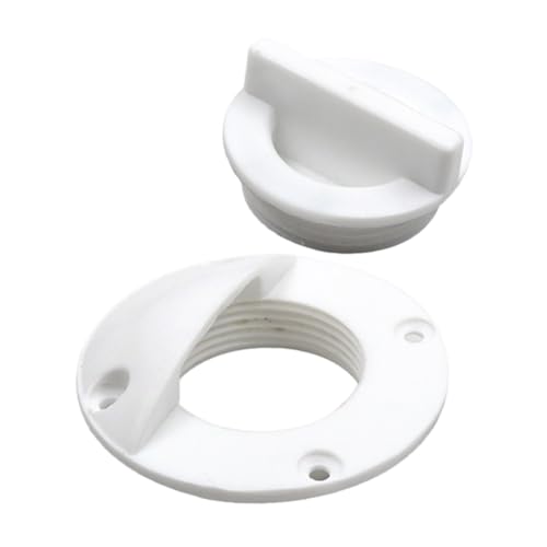 Válvula de drenaje para embarcaciones pequeñas accesorio de desagüe de casco de plástico blanco 3