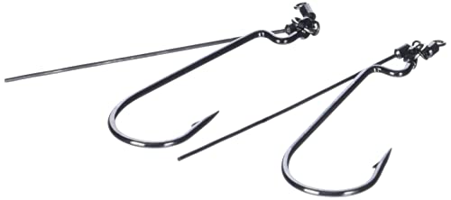 VMC Tokyo Rig Heavy Duty Worm Black Nickel #5/0, Multi, One Size (THDWM#5/0BNPP)