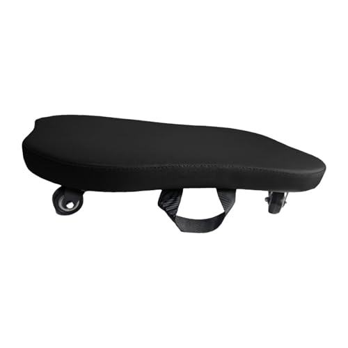 Chatonshen Rodillo de pilates con ruedas, accesorio cómodo para adultos, mejora el equilibrio, color negro