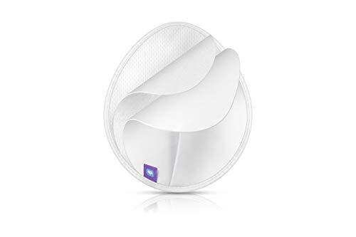 Lansinoh Washable Nursing Pads for Breastfeeding Moms, Teardrop Contoured Bamboo Viscose Pad, 4 Reusable Breast Pad for Every Day and Night Use, Quick & High Absorption, Includes Mesh Wash Bag, White