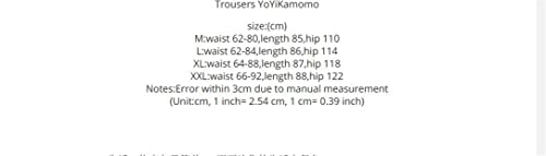 Hdhdeueh Women's Thin Section Color Contrasting Elastic Waist Loose Casual Women's Pants4