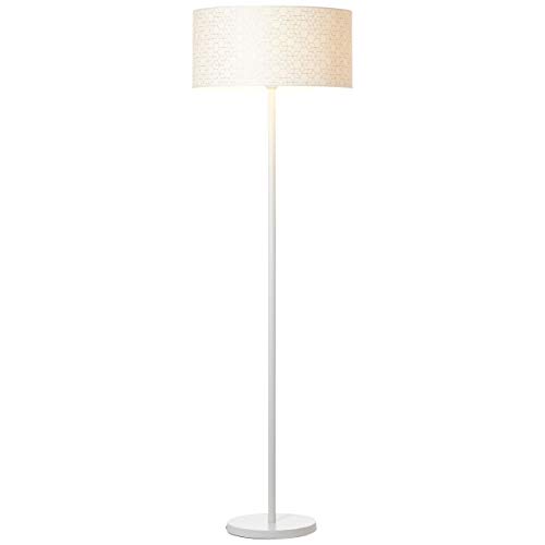 Là°mpara de pie Galance 1 llama blanco iluminacià³n interior là°mparas de pie decorativas 1x A60 E27 40W apto para normales no incluidas A ++ Pantalla de estructura noble hecha de papel tapiz...