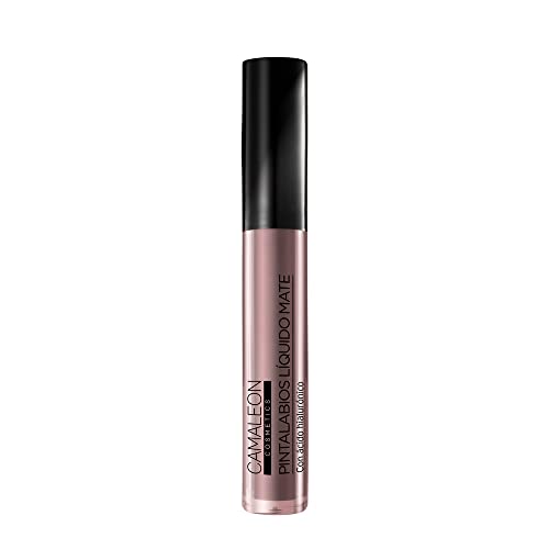 Camaleon Cosmetics - Pintalabios líquido mate - Tono nude beige - Permanente 16h - Vegano