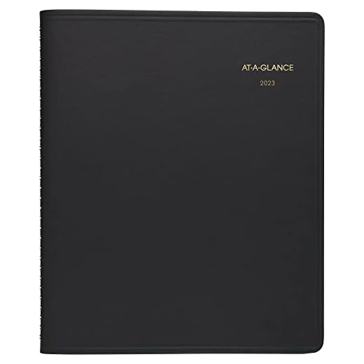 AT-A-GLANCE 2023 Daily Planner, Hourly Appointment Book, 12 Month, 8.5" x 11", Large, 24-Hour, Black (7021405)