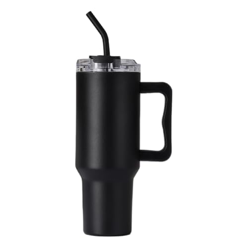 LairaAur 304 �X�e�����X�^��f�M�^���u���[ 1200ml ��e�� 6 �w���x�ێ� �_�u���h�����N�݌v �X�g���[ & �n���h���t���L���R�b�v �����h�R �S�g������ �j�����p �ƒ�I�t�B�X�A�E�g�h�A�R�[�q�[�p (�u���b�N)