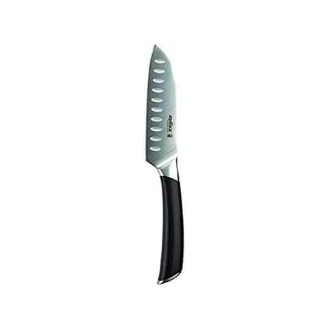 Zyliss Comfort Pro Mini Santoku Knife, 13cm/5in, Sharp Forged German Stainless Steel, Black Handle with Finger Rest, Professional Kitchen Knife/Vegetable Knife/Sushi Knife, Dishwasher Safe Cover