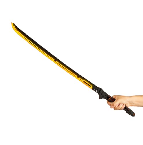 Dudass ライトセーバー 刀 おもちゃ 日本刀 充電式発光カタナ 光る サイバーパンク 模型ライトアップトイ 全長80cm 舞台公演 文化祭 ハロウィンイベント クリスマス テーマパーティー キャラクター展などに最適です (鞘なし,オレンジ) [並行輸