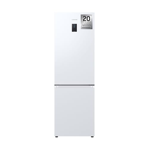 Samsung Frigorífico Combi con IA 185cm Balda Botellero 344L Clase E Blanco RB34C672EWW/EF